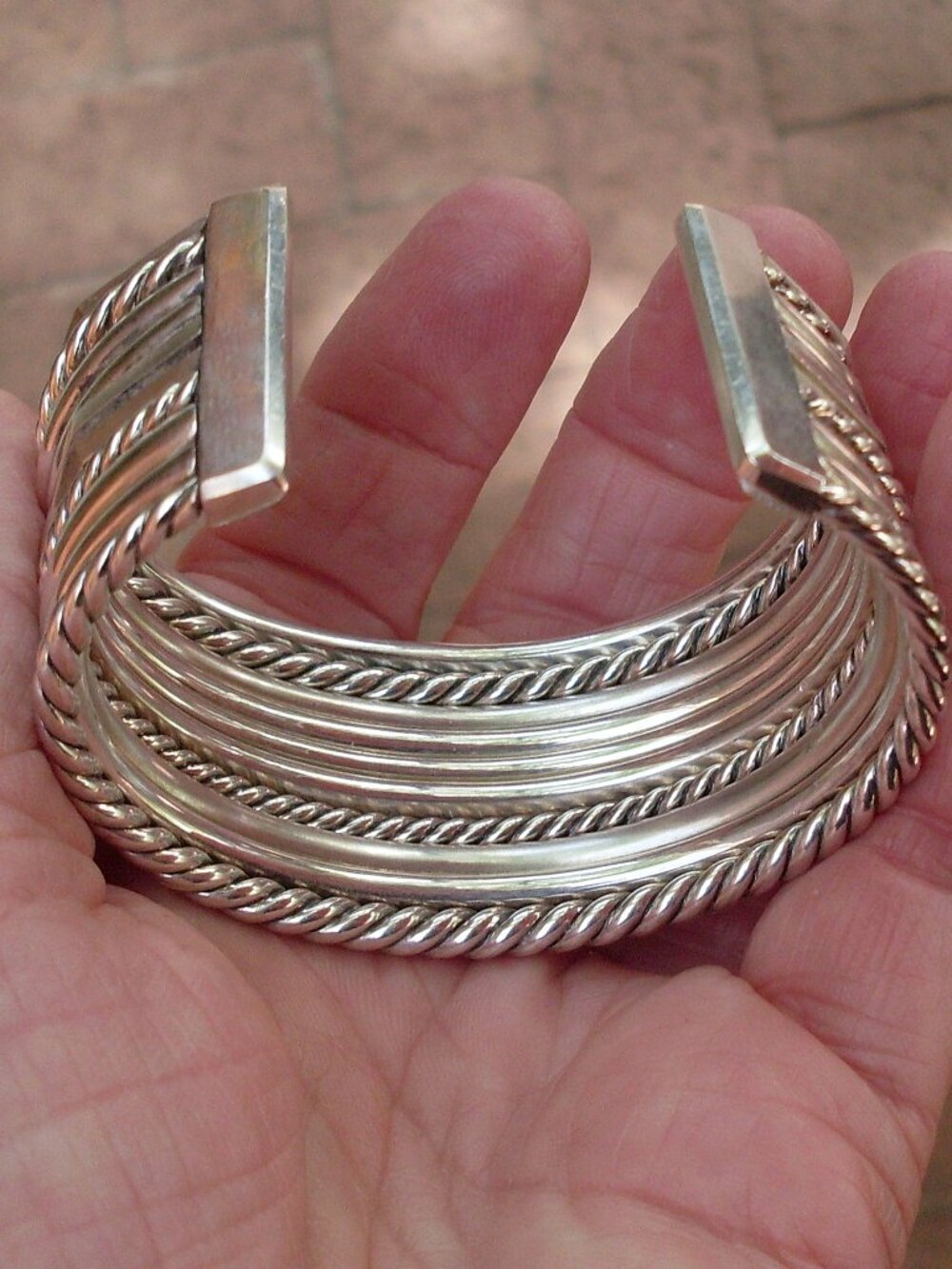 Recently Retired David Yurman 10 Row Stax Cuff w/Diamonds - 925 - Gift Boxed - Picture 8 of 13